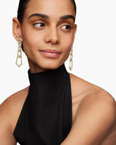 Carlyle™ Linked Drop Earrings in 18K Yellow Gold with Diamonds, 74mm